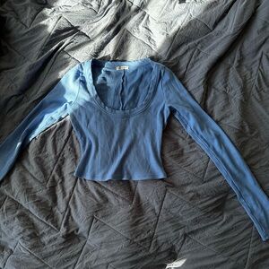Reformation Sky Blue Long Sleeve Top